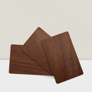 Black Walnut Wood NFC Business Cards