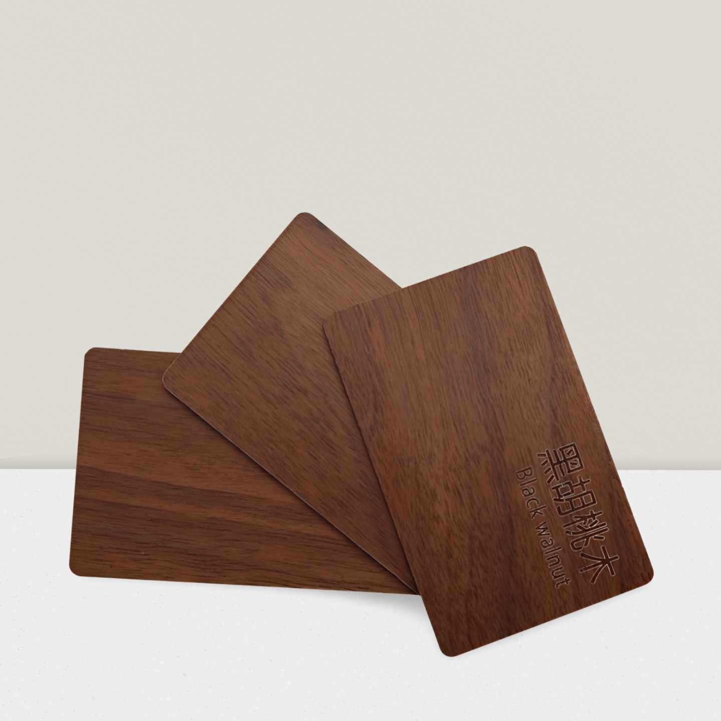 Custom Sapele Wood Business Cards