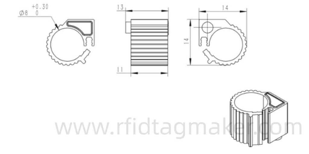 Inner diameter 8mm RFID Poultry Leg Tags and Rings 3 Inner diameter 8mm RFID Poultry Leg Tags
