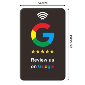 Custom ISO Standard CR80 Tap Google Review Cards