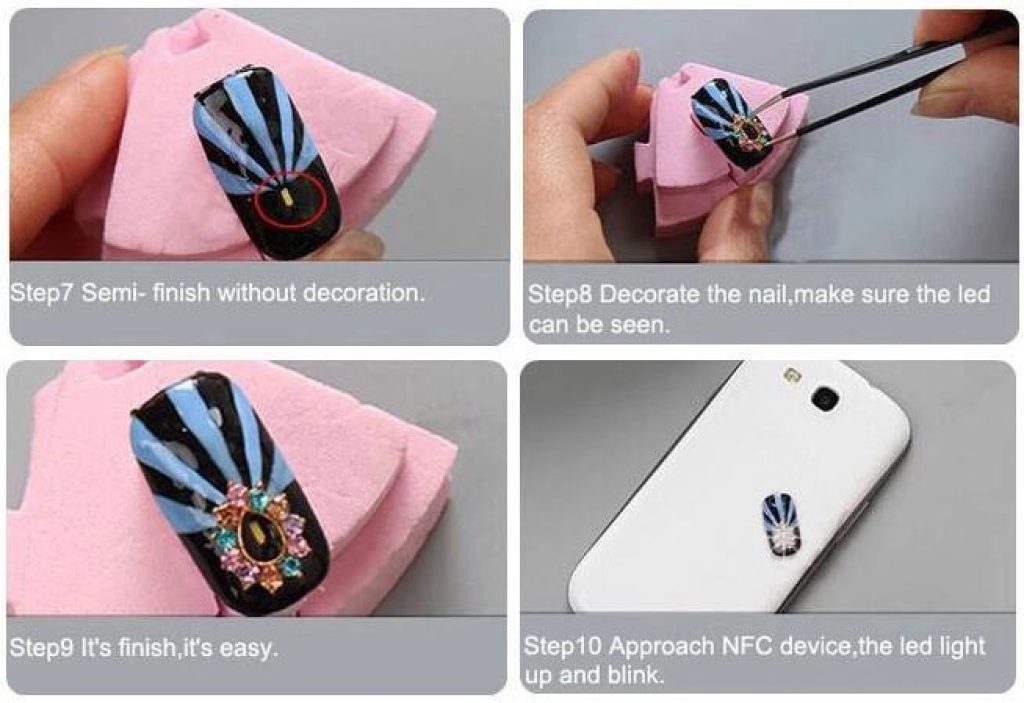 how to use Nail NFC Sticker