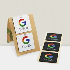 Black PET Logo NFC Sticker NTAG216 Square 35mm