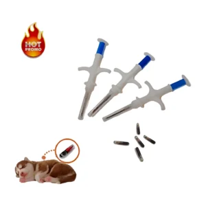 Premium Pet Microchip with Syringe for Dogs Cats Safe Easy to Use 134.2kHz ISO Compliant Animal ID Chip Injection Kit with Registration Support